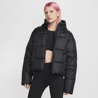 Sz SMALL Nike Therma-Fit store Women Jacket Puffer DD4642-010 Oversized Black Coat 90s